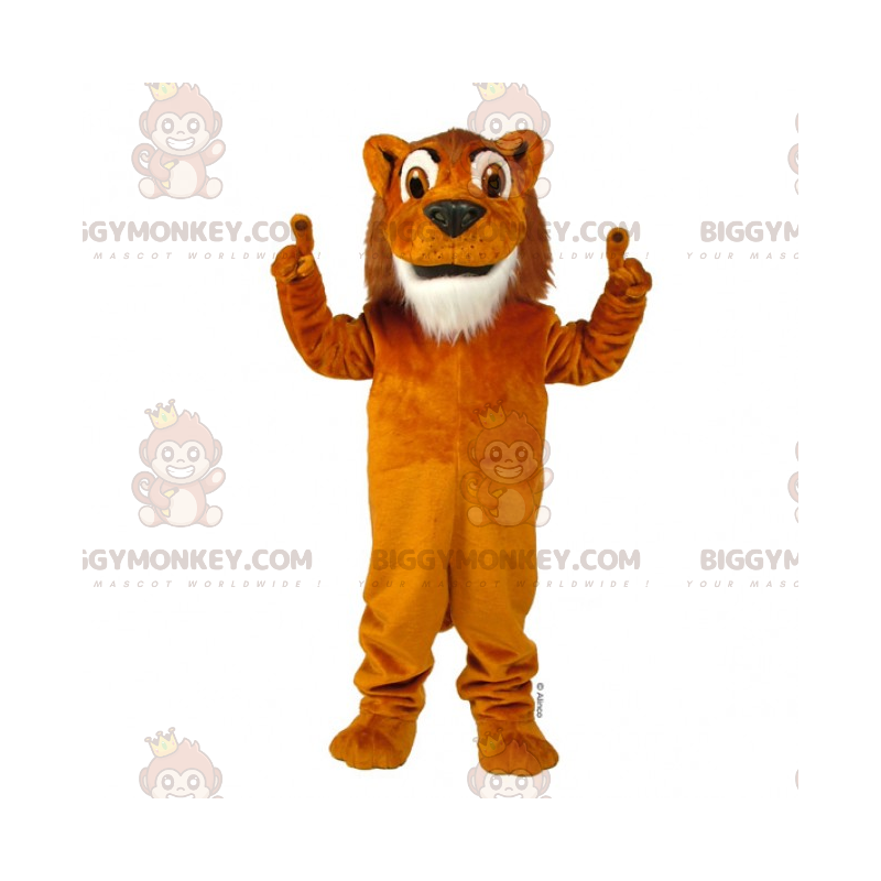 Costume de mascotte BIGGYMONKEY™ de lion au pelage doux -