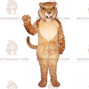 Kostium maskotka lew z długimi wąsami BIGGYMONKEY™ -