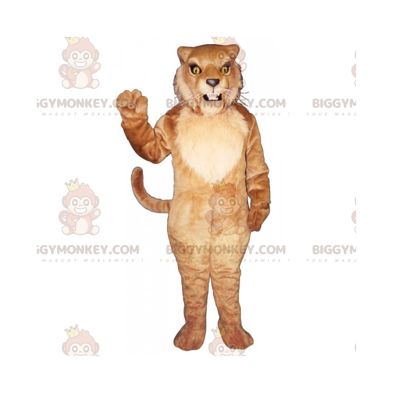 Costume de mascotte BIGGYMONKEY™ de lion aux longues moustaches