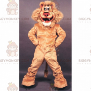 Costume de mascotte BIGGYMONKEY™ de lion aux traits dessines -