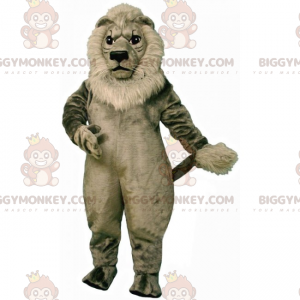 Disfraz de mascota León BIGGYMONKEY™ con melena gris -