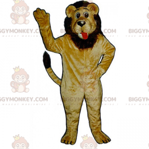 Lion BIGGYMONKEY™ maskotdräkt med brun man - BiggyMonkey maskot