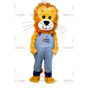 Costume de mascotte BIGGYMONKEY™ de lion avec crinière poilu et