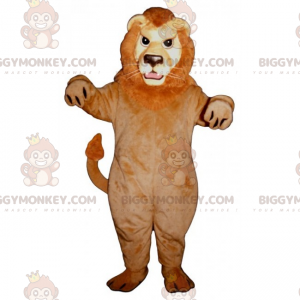 Leeuw BIGGYMONKEY™ mascottekostuum met gembermanen -