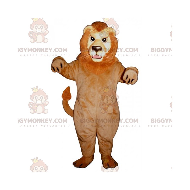 Costume da mascotte Leone BIGGYMONKEY™ con criniera di zenzero