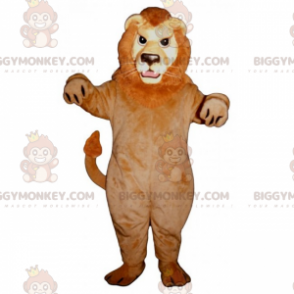 Costume da mascotte Leone BIGGYMONKEY™ con criniera di zenzero