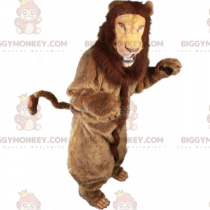 Στολή μασκότ Lion BIGGYMONKEY™ με μεταξένια χαίτη -