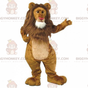 Costume de mascotte BIGGYMONKEY™ de lion avec grande crinière -