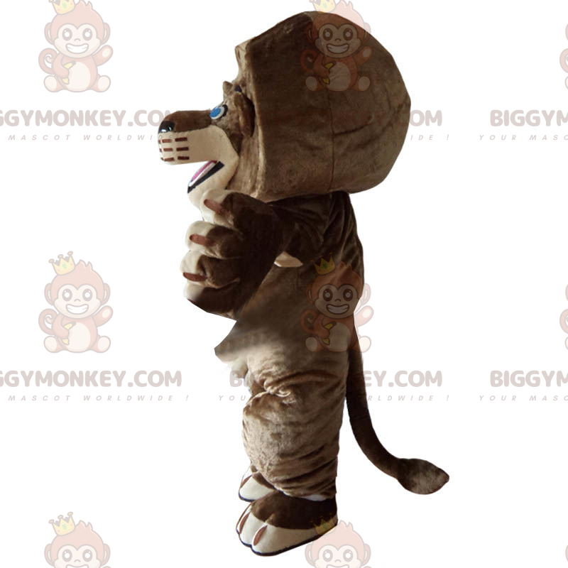 Lion BIGGYMONKEY™ Mascot Costume with Blue Eyes –
