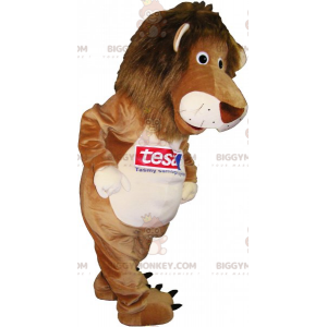 Lion BIGGYMONKEY™ maskotdräkt med vit mage - BiggyMonkey maskot
