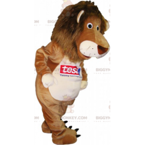 Lion BIGGYMONKEY™ Mascot Costume with White Belly –