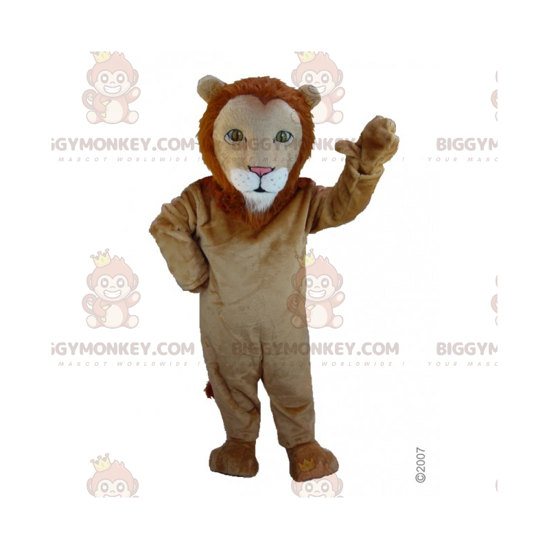 Lion BIGGYMONKEY™ maskotdräkt med liten man - BiggyMonkey maskot