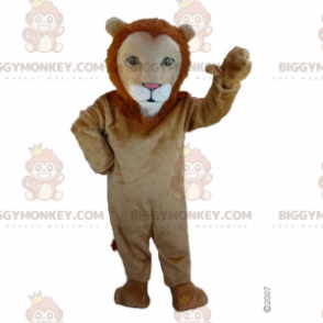 Löwe BIGGYMONKEY™ Maskottchenkostüm mit kleiner Mähne -