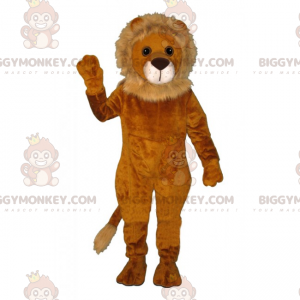 Costume da mascotte Leone BIGGYMONKEY™ con piccola criniera