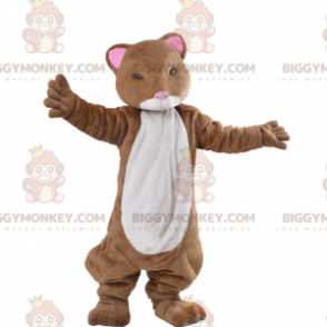 BIGGYMONKEY™ Mascottekostuum voor bruine en witte fret hamster