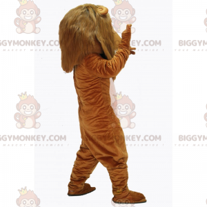 BIGGYMONKEY™ Costume da mascotte di leone con naso rosa -