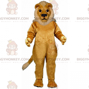 BIGGYMONKEY™ Costume da mascotte di Leone beige con criniera