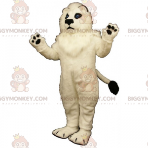 Costume de mascotte BIGGYMONKEY™ de lion blanc - Biggymonkey.com