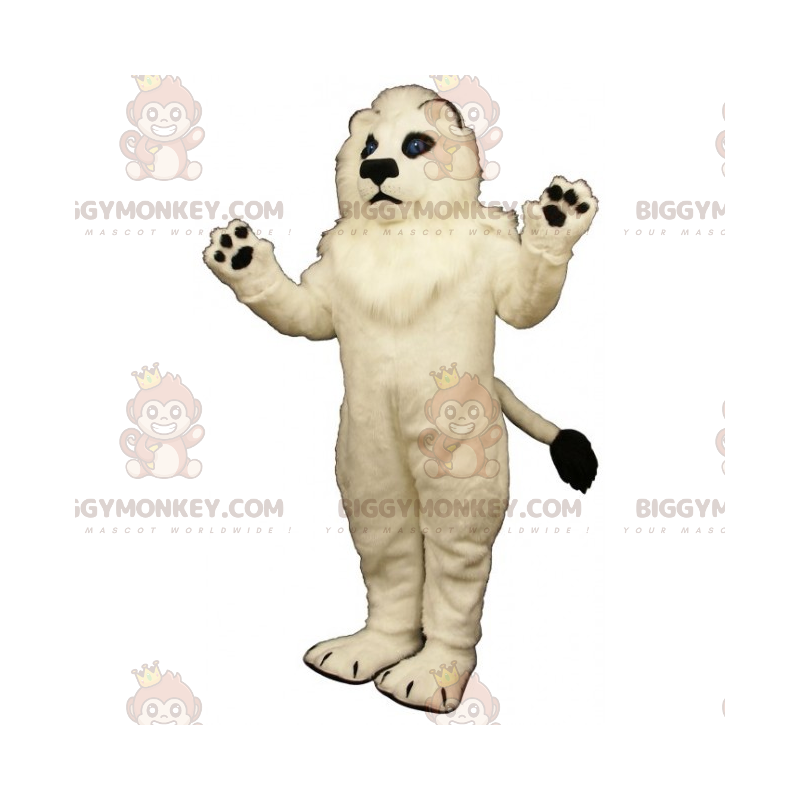 Weißer Löwe BIGGYMONKEY™ Maskottchen-Kostüm - Biggymonkey.com