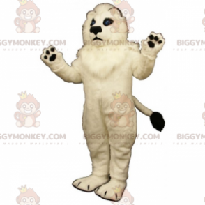 Costume da mascotte BIGGYMONKEY™ del leone bianco -