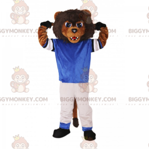 Disfraz de mascota Lion BIGGYMONKEY™ en ropa deportiva -