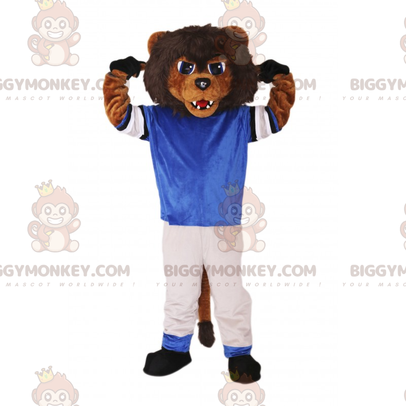 Løve BIGGYMONKEY™ maskotkostume i sportstøj - Biggymonkey.com