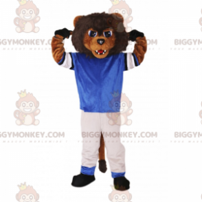 Leeuw BIGGYMONKEY™ mascottekostuum in sportkleding -