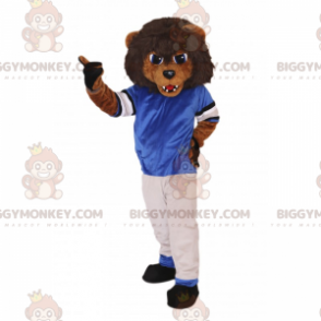 Costume da mascotte Leone BIGGYMONKEY™ in abbigliamento