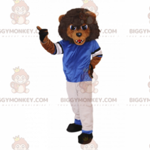 Disfraz de mascota Lion BIGGYMONKEY™ en ropa deportiva -