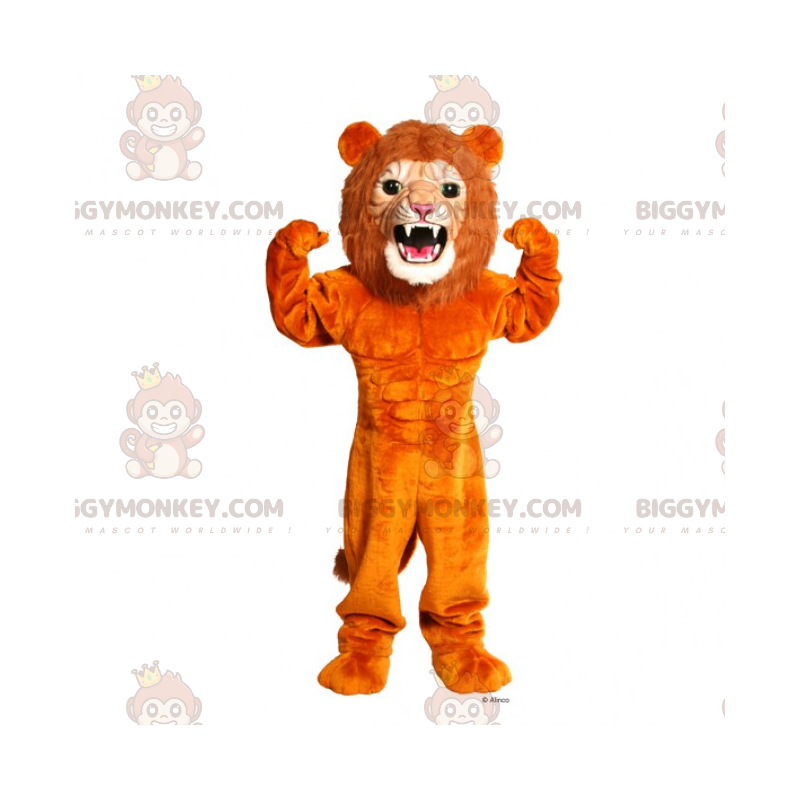 Costume de mascotte BIGGYMONKEY™ de lion féroce -