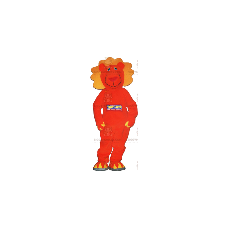 Costume da mascotte BIGGYMONKEY™ leone arancione -