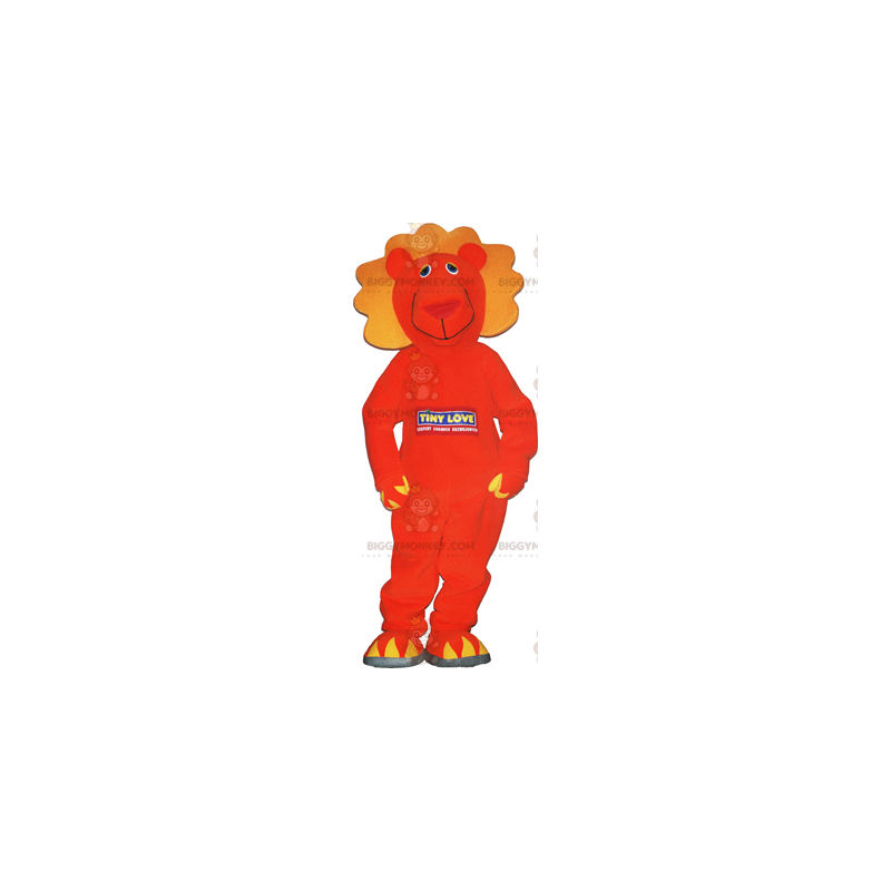 Costume de mascotte BIGGYMONKEY™ de lion orange -