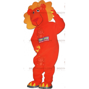 Costume de mascotte BIGGYMONKEY™ de lion orange -