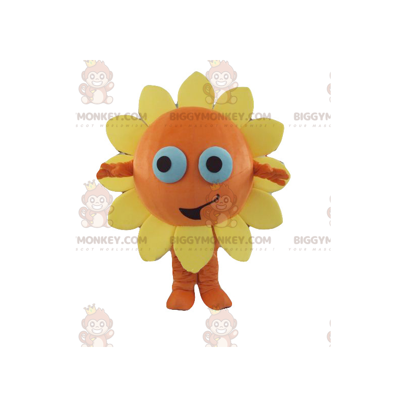 Kæmpe gul og orange blomst BIGGYMONKEY™ maskotkostume -