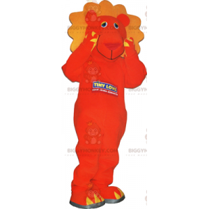 Costume da mascotte BIGGYMONKEY™ leone arancione -