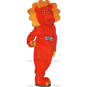 Costume da mascotte BIGGYMONKEY™ leone arancione -