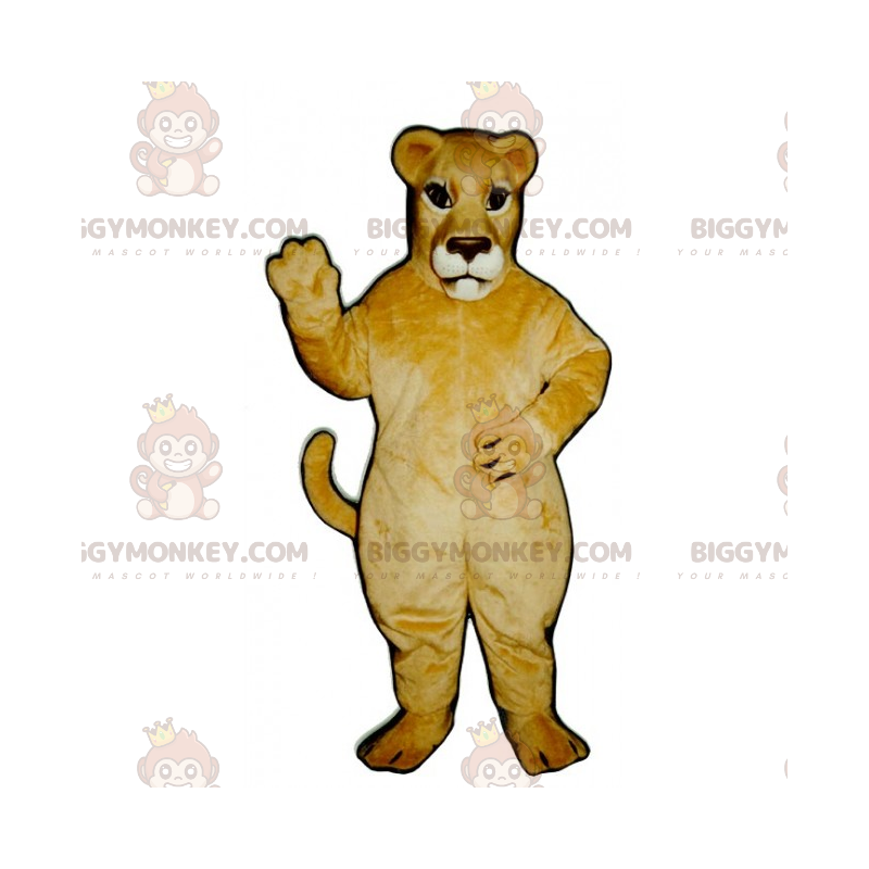 Costume mascotte leonessa muso marrone BIGGYMONKEY™ -