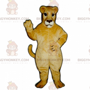 Löwin BIGGYMONKEY™ Maskottchen Kostüm mit brauner Schnauze -