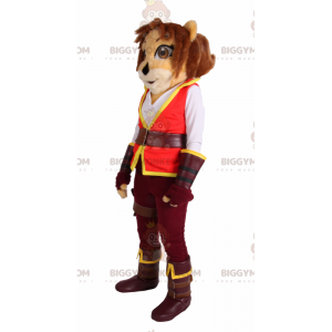 Costume de mascotte BIGGYMONKEY™ de lionne avec tenue