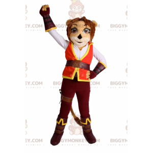 Costume de mascotte BIGGYMONKEY™ de lionne avec tenue