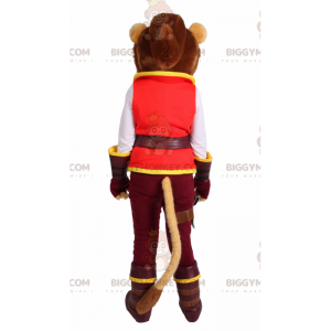 Traje de mascote Lioness BIGGYMONKEY™ com roupa de aventureiro