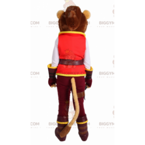 Löwin BIGGYMONKEY™ Maskottchen-Kostüm mit Abenteurer-Outfit -