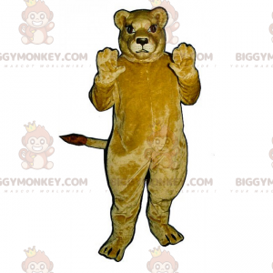 Costume de mascotte BIGGYMONKEY™ de lionne beige avec grands