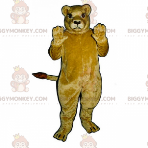 Store øjne Beige Løvinde BIGGYMONKEY™ maskotkostume -