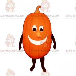 Traje de mascote de abóbora longa BIGGYMONKEY™ com sorriso –