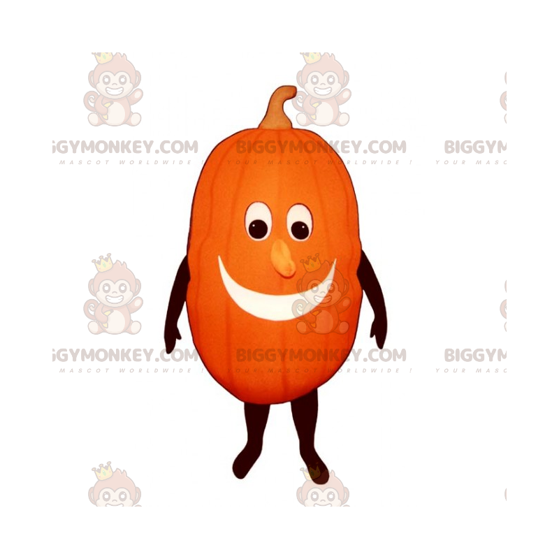 BIGGYMONKEY™ Long Pumpkin Mascot Costume With Smile -