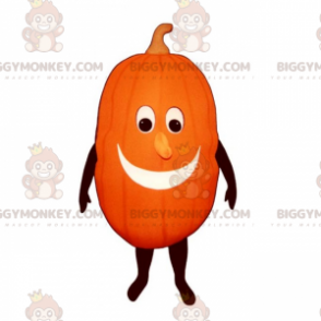 BIGGYMONKEY™ Disfraz largo de calabaza con sonrisa para mascota