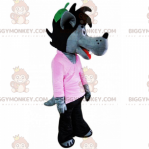 Wolf in broek BIGGYMONKEY™ mascottekostuum - Biggymonkey.com