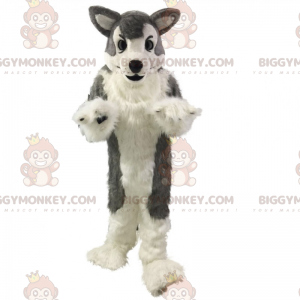 Costume de mascotte BIGGYMONKEY™ de loup gris - Biggymonkey.com