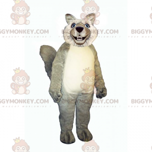Costume da mascotte BIGGYMONKEY™ di lupo selvaggio -